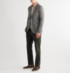 Loro Piana - Slim-Fit Unstructured Mélange Cotton-Blend Jersey Blazer - Gray