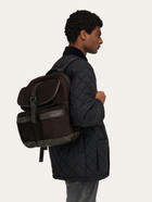 Ferragamo Mens Suede backpack in Brown