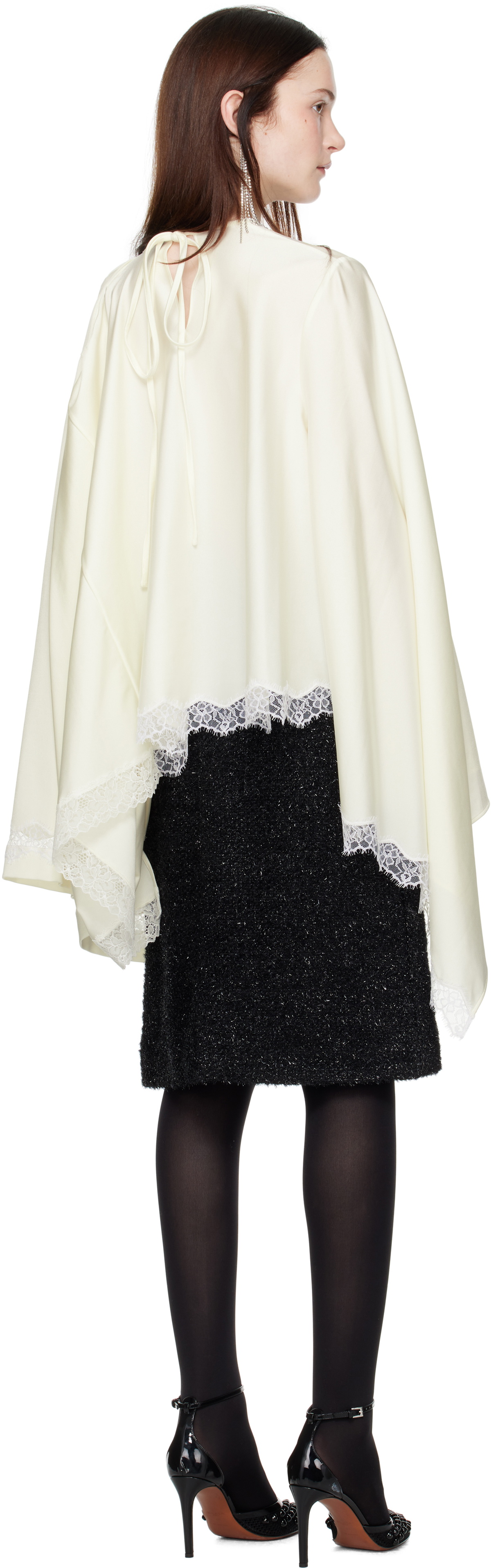 MARIE ADAM-LEENAERDT Off-White Underskirt Lingerie Blouse