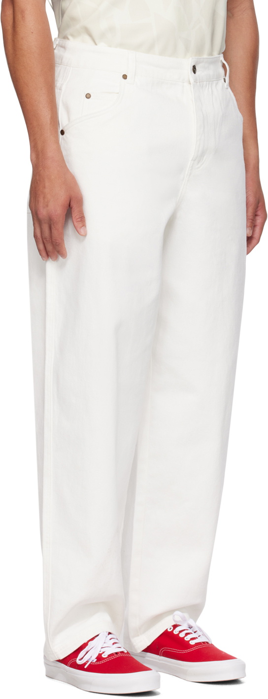 Dime White Baggy Jeans