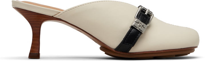 Photo: GANNI Off-White Sue Mule Heels