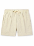 Ralph Lauren Purple label - Dorset Straight-Leg Silk and Linen-Blend Drawstring Shorts - Neutrals
