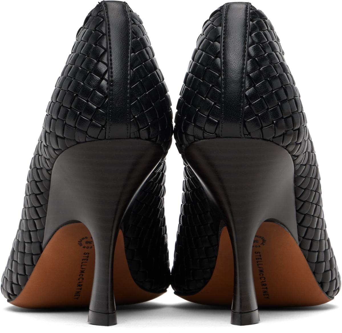 Stella McCartney Black Elsa 90 Woven Heels