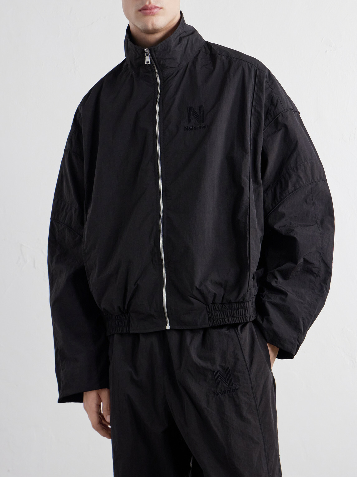 NAHMIAS - Logo-Embroidered Shell Jacket - Black