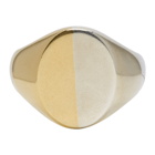 Maison Margiela Silver and Gold Chevalier Ring