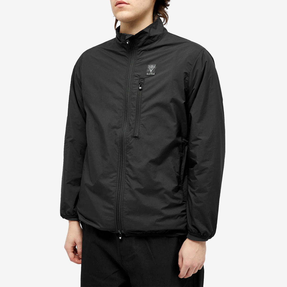 South2 West8 Men's Packable Nylon Typewriter Jacket in Black