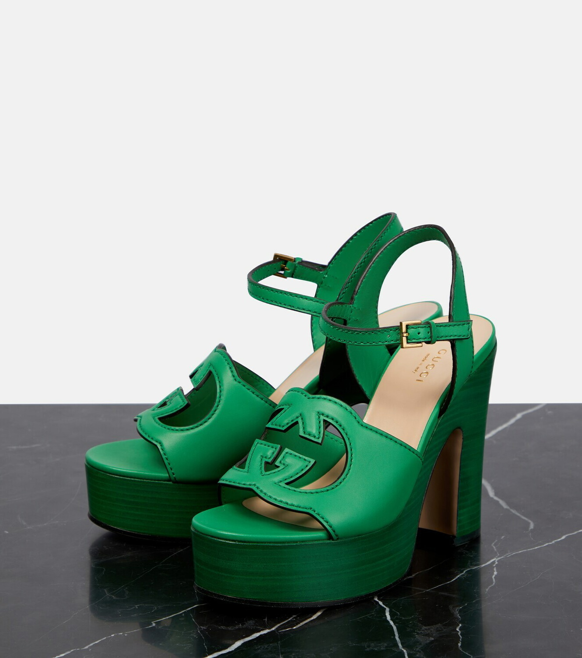 【関税込み】gucci GG' SANDALS GUCCI Womens Platform Slide Sandal Slip On Wedge Size 7 Open