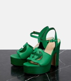 Gucci GG leather platform sandals