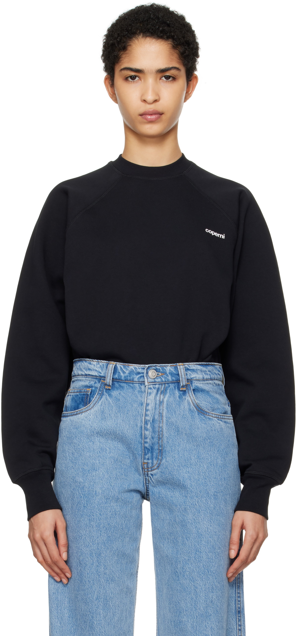 Coperni Black Crewneck Sweatshirt Bodysuit