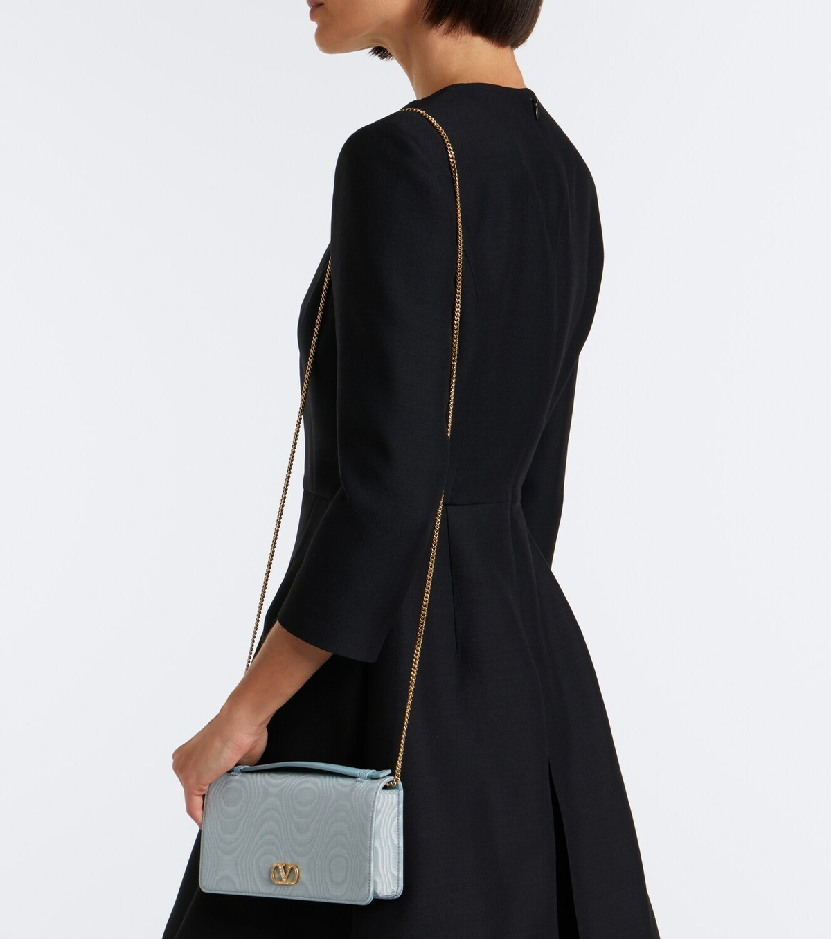 Valentino Garavani VLogo Signature Mini moiré clutch