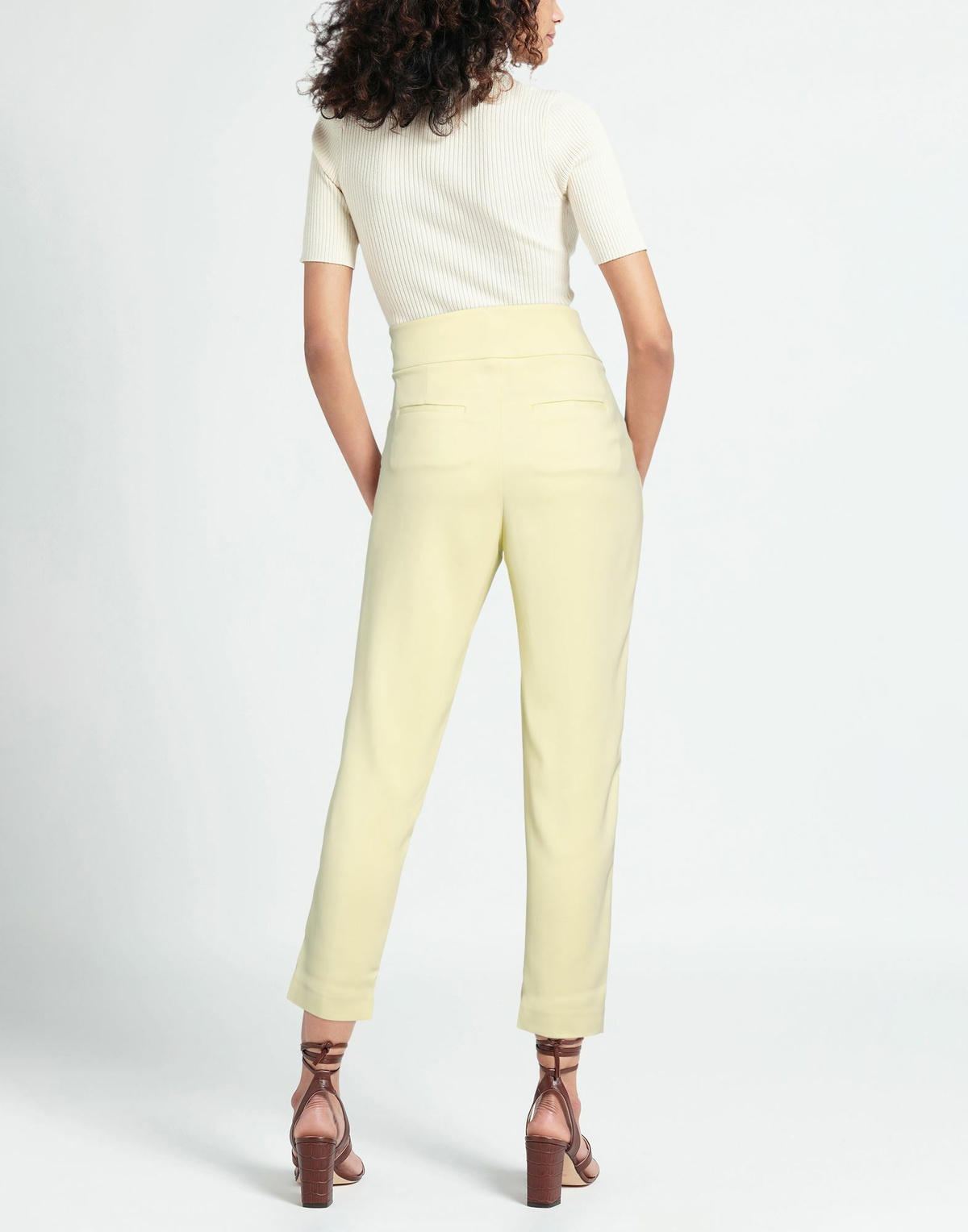 Peserico Womens Pants Pastel in Yellow