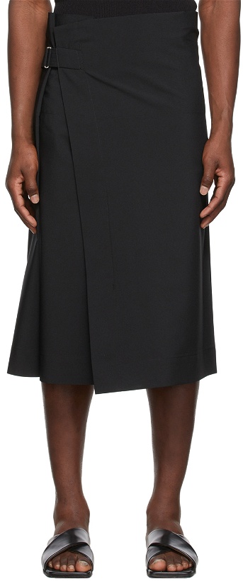 Photo: 132 5. ISSEY MIYAKE Black Tucked Skirt