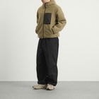 Taion Men's Mountain Boa Hooded Fleece Jacket in Dark Beige/Black