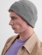 Anderson & Sheppard - Ribbed Cashmere Beanie - Gray