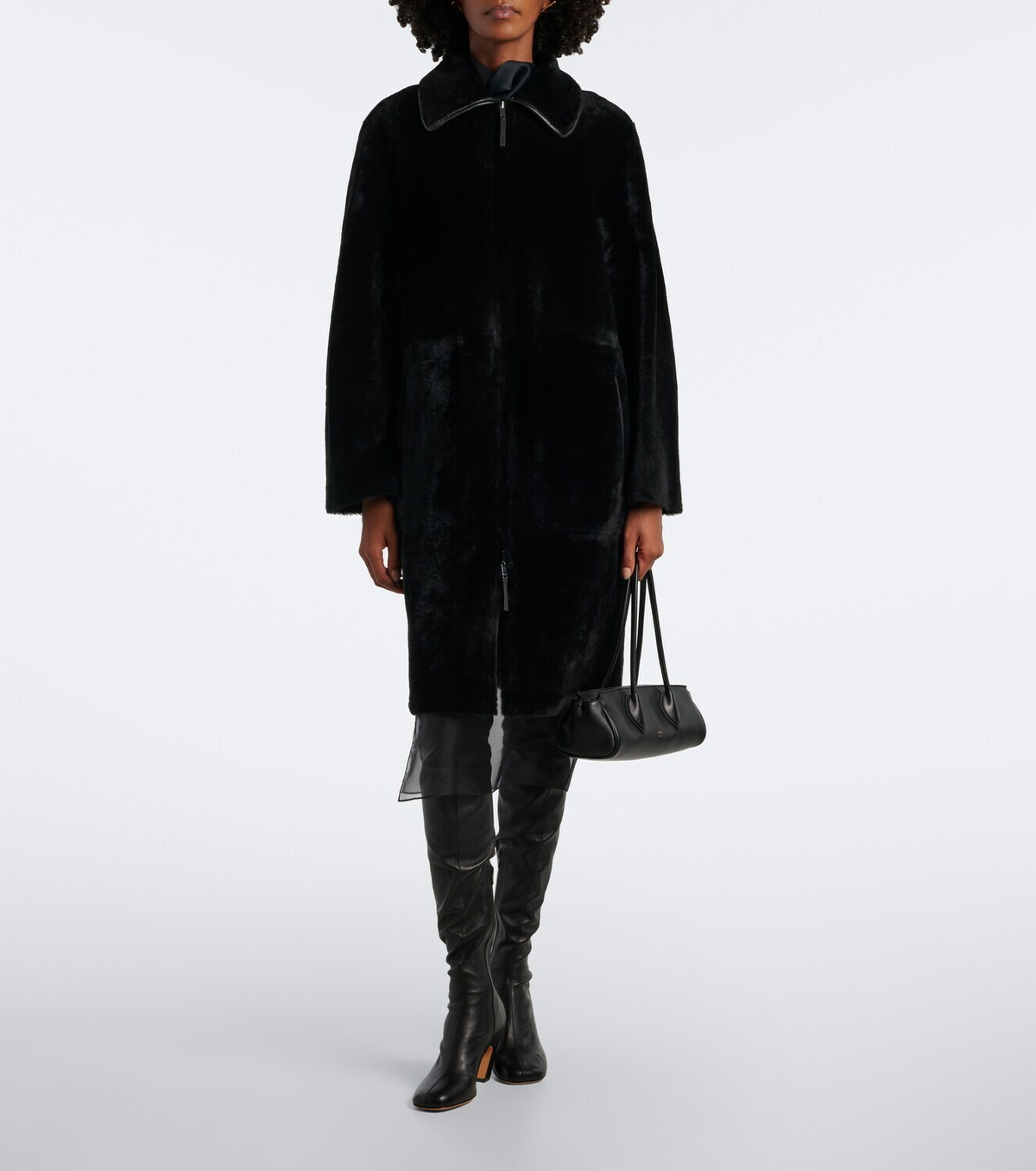Joseph Caspian reversible leather and shearling coat
