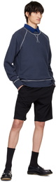 Sunspel Navy Crewneck Sweatshirt