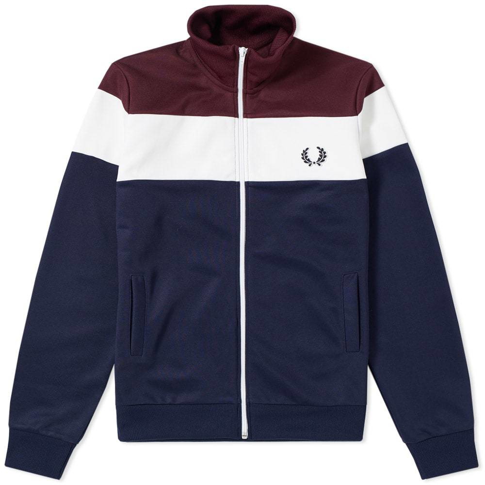 Fred Perry Colour Block Track Jacket Blue Fred Perry