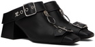 Courrèges Black Gogo Leather Mules