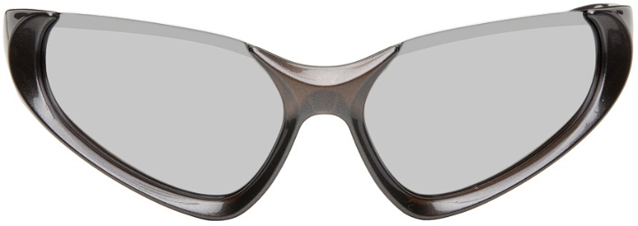 Photo: Balenciaga Silver Wraparound Sunglasses