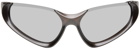 Balenciaga Silver Wraparound Sunglasses