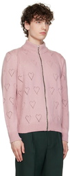 Ernest W. Baker SSENSE Exclusive Pink Hearts Sweater