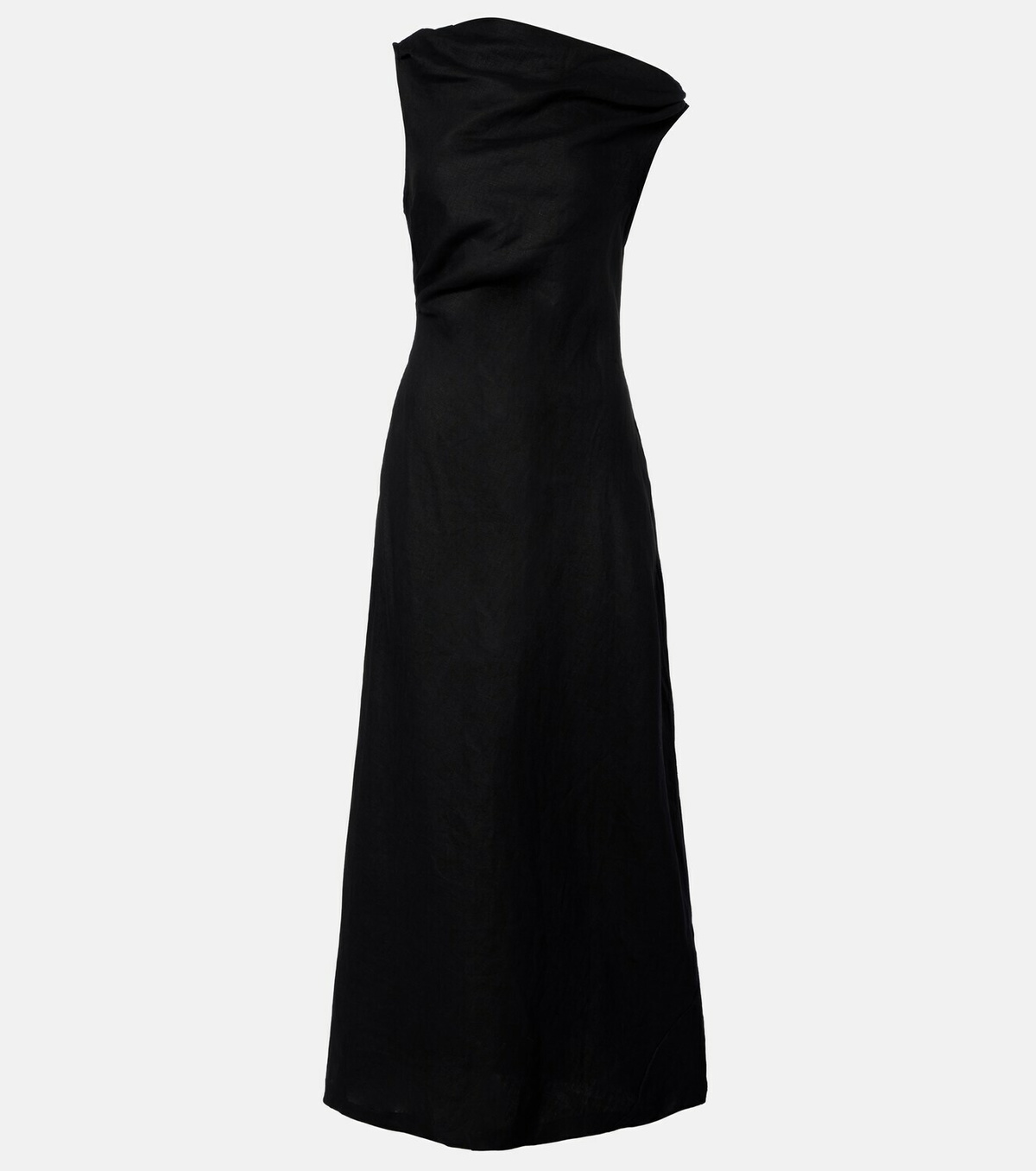 Faithfull Sius asymmetric linen midi dress