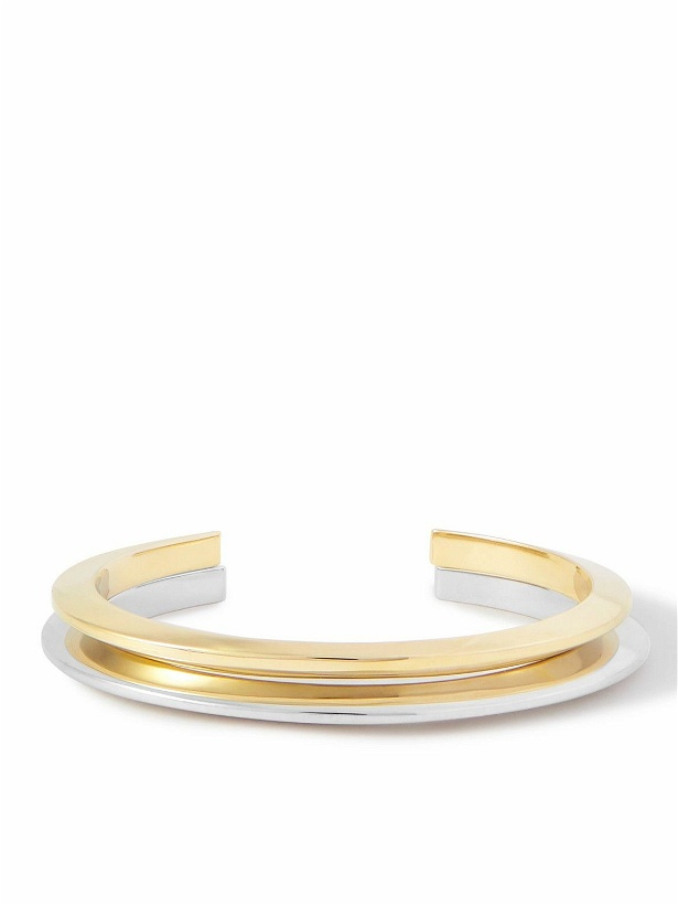 Photo: SAINT LAURENT - Set of Two Gold- and Silver-Tone Bracelets - Gold