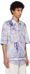 LEMAIRE Purple Printed Shirt