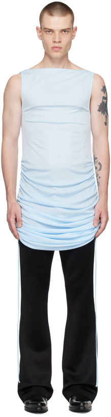 Photo: ARTURO OBEGERO SSENSE Exclusive Blue Tank Top