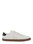 Veja panenka White Low Top Sneakers With Logo Patch On The Side And Contrasting Heel With Logo Lettering In Leather Unisex