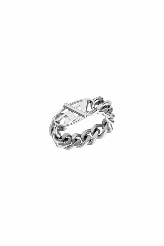 Photo: Diesel Stainless Steel Soft Chain Ring - Rings - Unisex - Silver