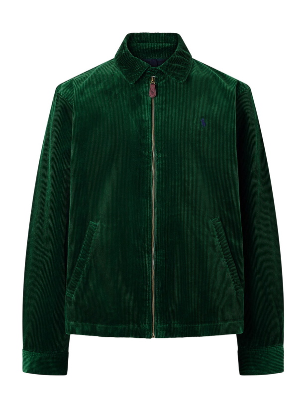 Photo: Polo Ralph Lauren - Leather Trim Cotton Courduroy Jacket - Green