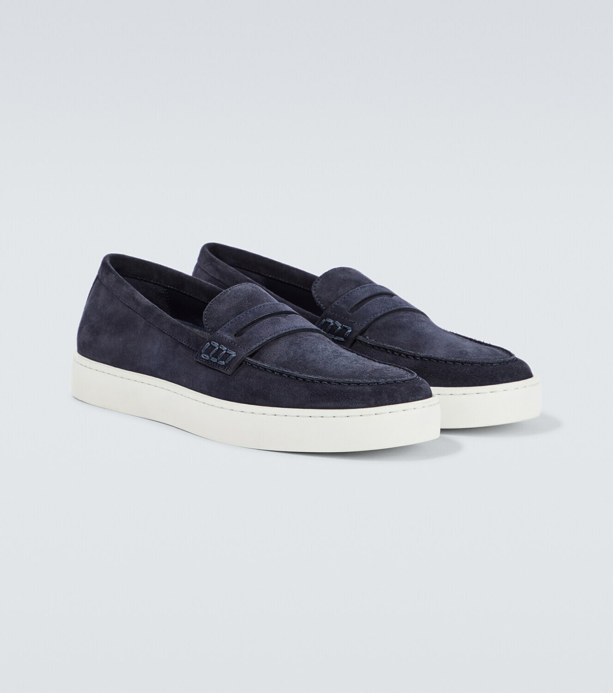Manolo Blahnik Charcoal Slip-On Loafers Manolo Blahnik Ellis suede slip-on loafers Manolo Blahnik main image 3