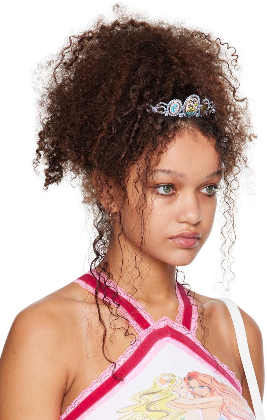 I'm Sorry by Petra Collins SSENSE Exclusive Silver Tarina Tarantino Edition Crown Headband