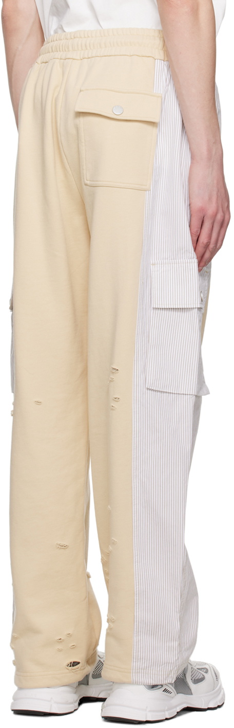 Feng Chen Wang Beige Paneled Sweatpants