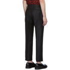 Eidos Black Mohair and Wool Dress Trousers