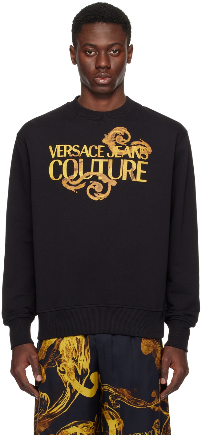 Photo: Versace Jeans Couture Black Watercolor Couture Sweatshirt