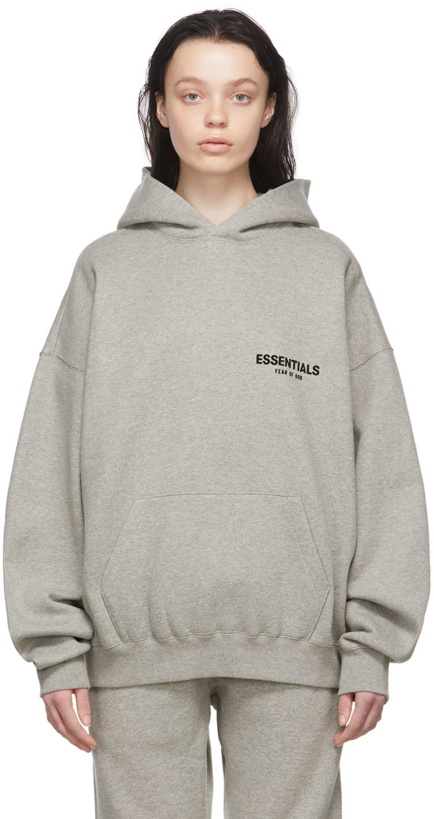 Photo: Essentials Gray Cotton Hoodie