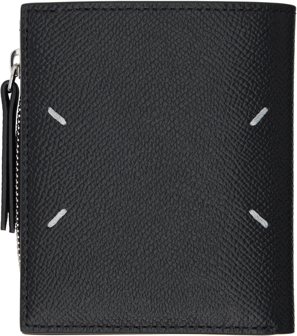 【MAISON MARGIELA】Flap Wallet MM6 Maison Margiela Black Leather Flap Wallet MM6 Maison