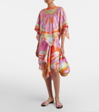 Pucci Orchidee silk twill midi skirt