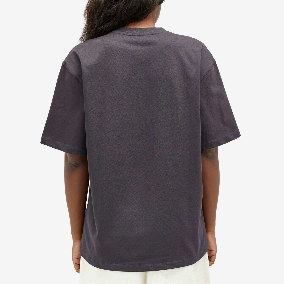 GANNI Women's Heavy Cotton Drop Shoulder Heart T-shirt in
