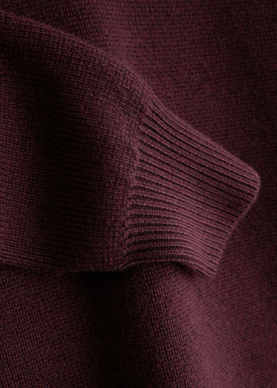 Remain BY Birger Christensen Wool Polo Jumper Dark Red
