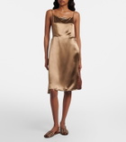 Miu Miu Open-back satin minidress