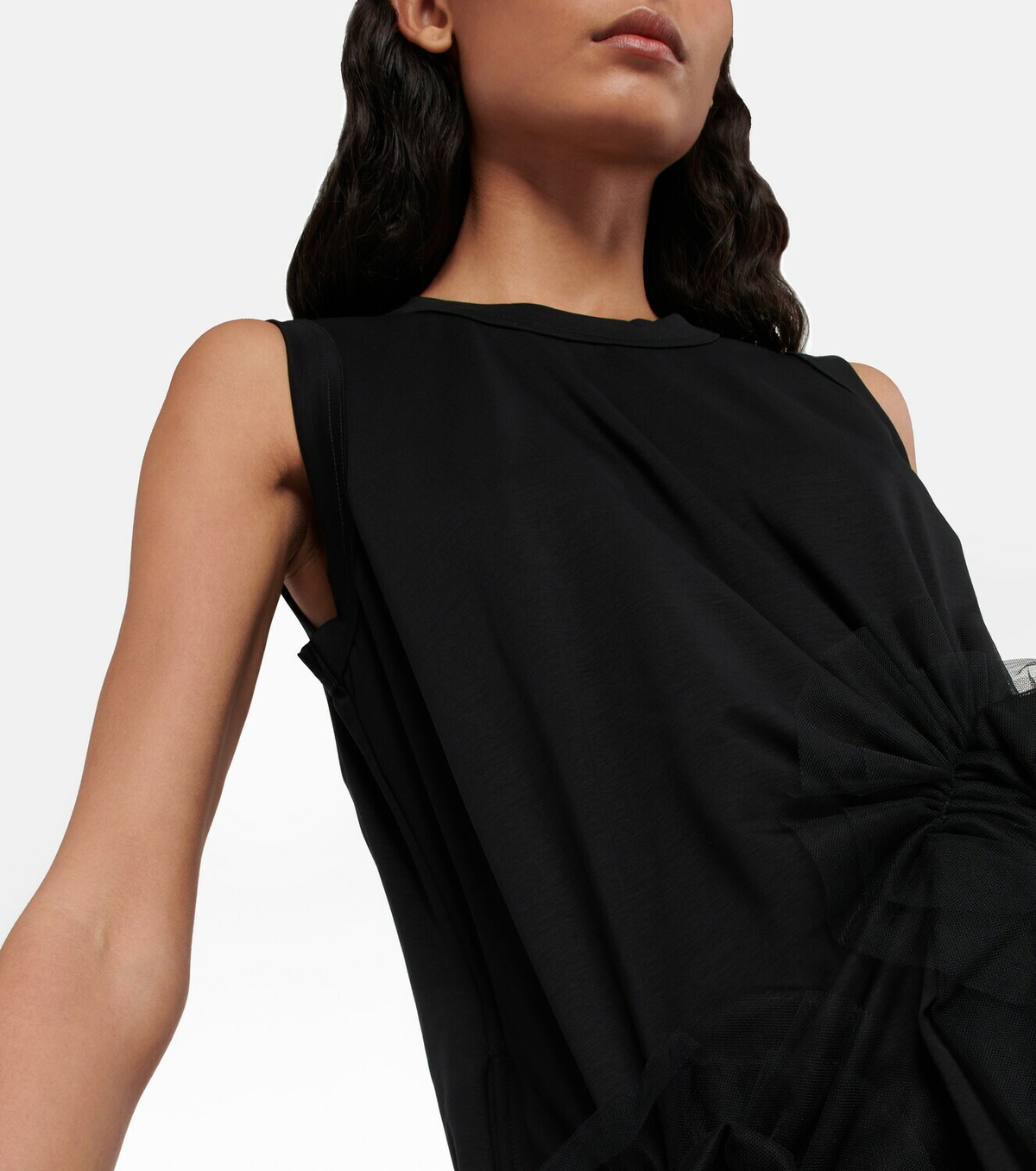 Noir Kei Ninomiya Cotton twill midi dress
