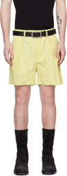 Dries Van Noten Yellow Cinch Shorts