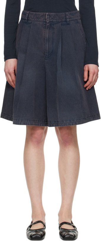 Photo: OPEN YY Navy Washed Bermuda Shorts