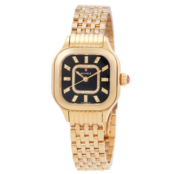 Photo: Michele Meggie Quartz Diamond Black Dial Ladies Watch MWW33B000016