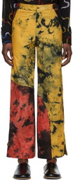 Bloke Red & Yellow Hand Dyed Trousers