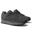 Nike - Air Span II Premium Suede-Trimmed Mesh Sneakers - Men - Anthracite