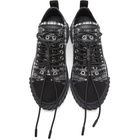 Giuseppe Zanotti Black and White Plaid Blabber Low-Top Sneakers